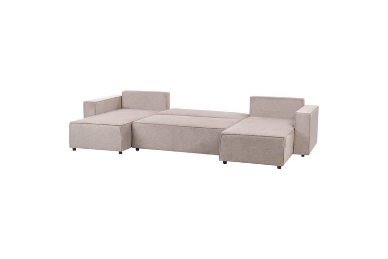 U-formad soffa Beliani Vatne Beige/svart Brown||Black - Møbler - Sofaer - Sofagrupper