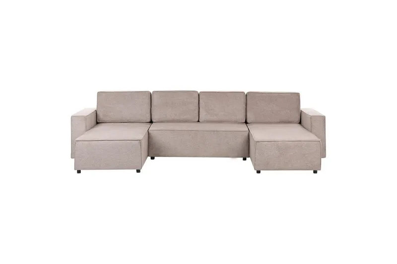 U-formad soffa Beliani Vatne Beige/svart Brown||Black - Møbler - Sofaer - Sofagrupper