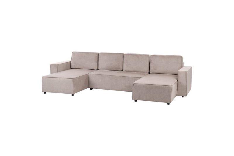 U-formad soffa Beliani Vatne Beige/svart Brown||Black - Møbler - Sofaer - Sofagrupper