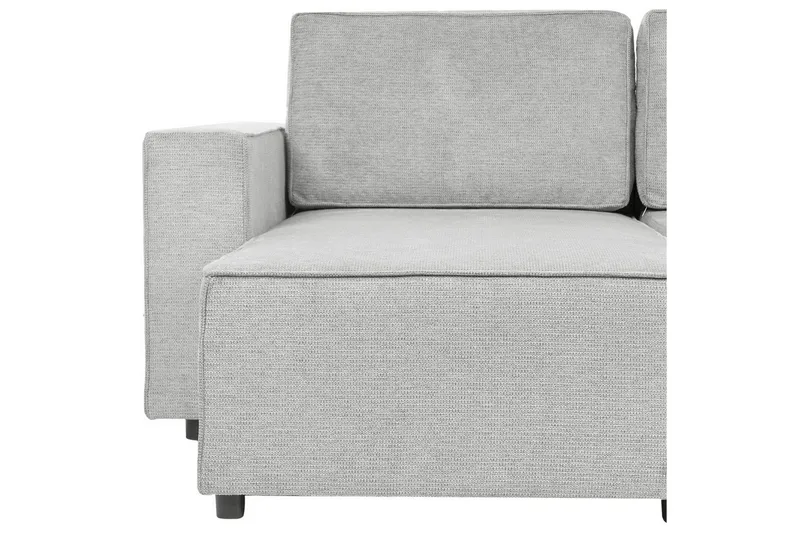 U-formad soffa Beliani Vatne Beige/svart Grey||Black - Møbler - Sofaer - Sofagrupper