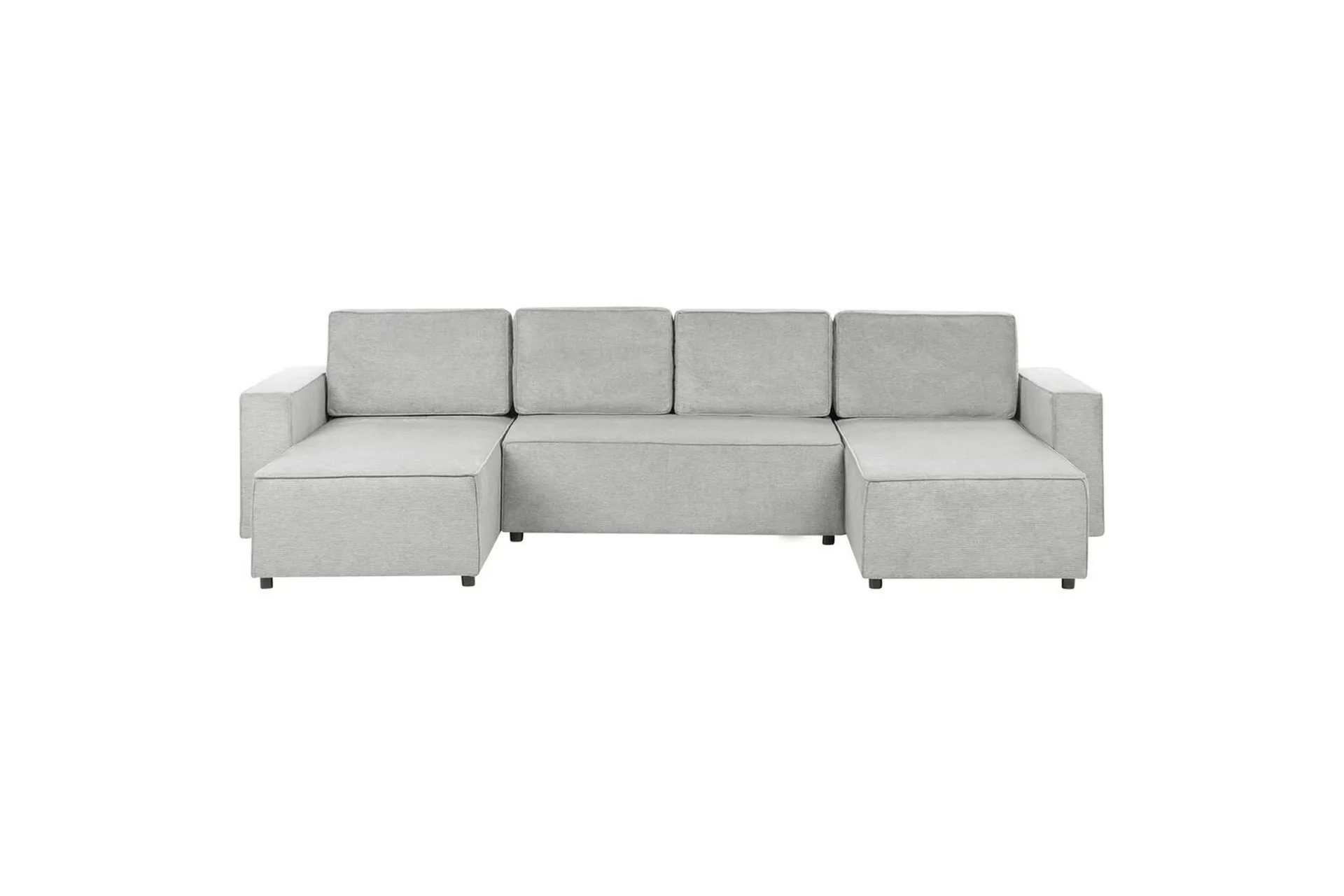 U-formad soffa Beliani Vatne Beige/svart Grey\|\|Black -