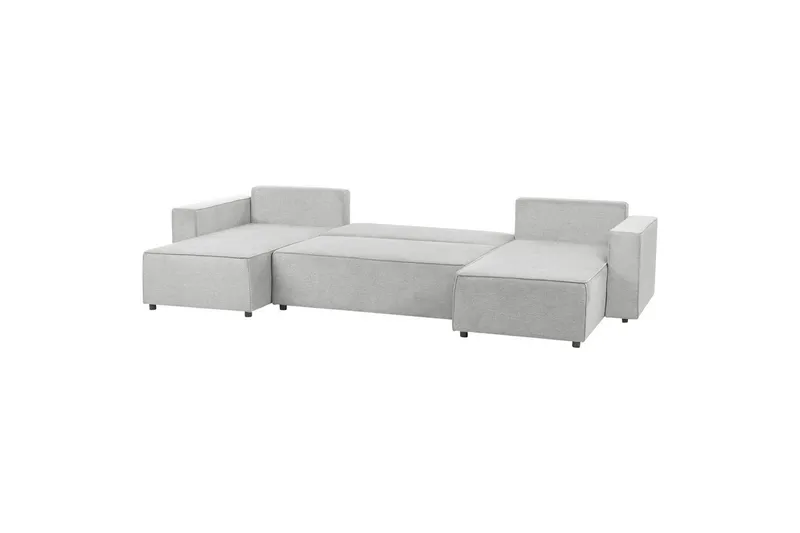 U-formad soffa Beliani Vatne Beige/svart Grey||Black - Møbler - Sofaer - Sofagrupper