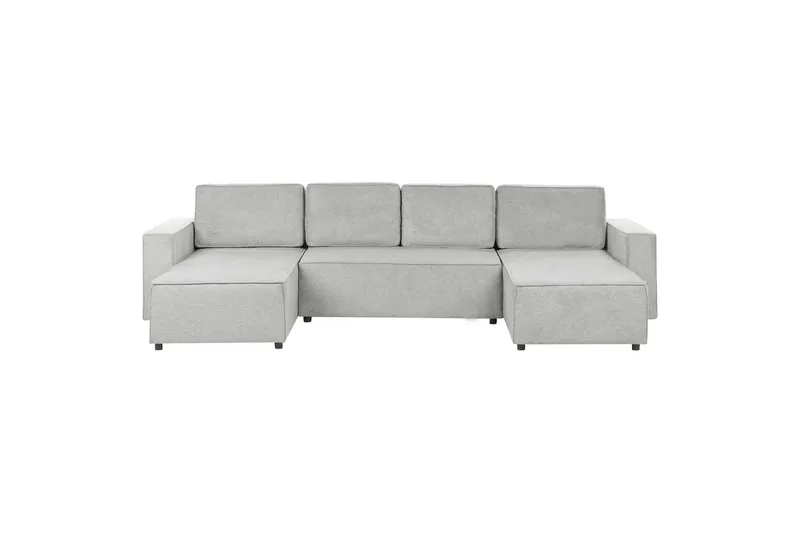 U-formad soffa Beliani Vatne Beige/svart NO_BRAND Grey||Black, undefined