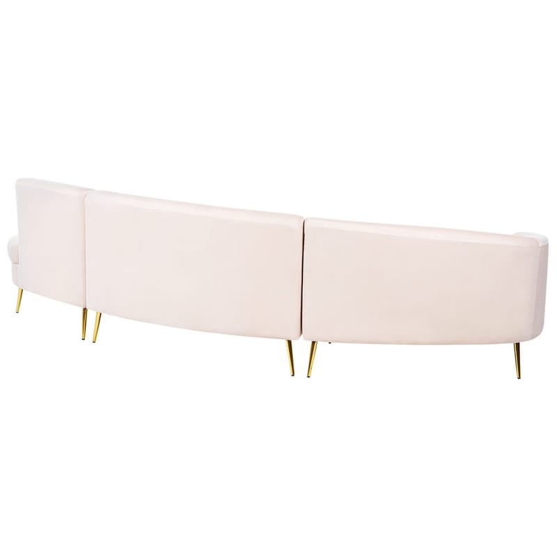 U-formet sofa Moss - Beige, Gull - Møbler - Sofaer - Fløyel sofaer
