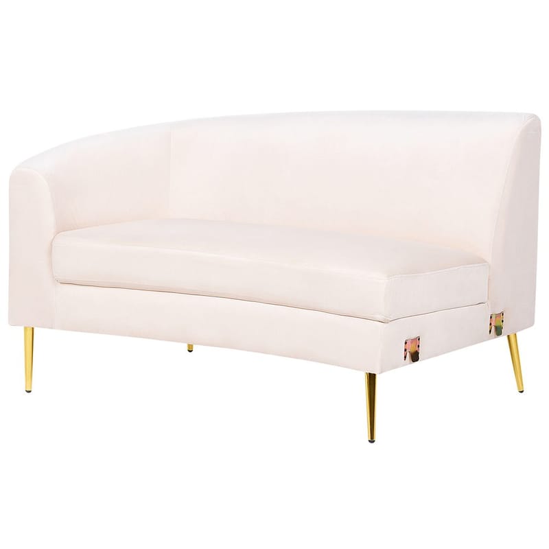 U-formet sofa Moss - Beige, Gull - Møbler - Sofaer - Fløyel sofaer