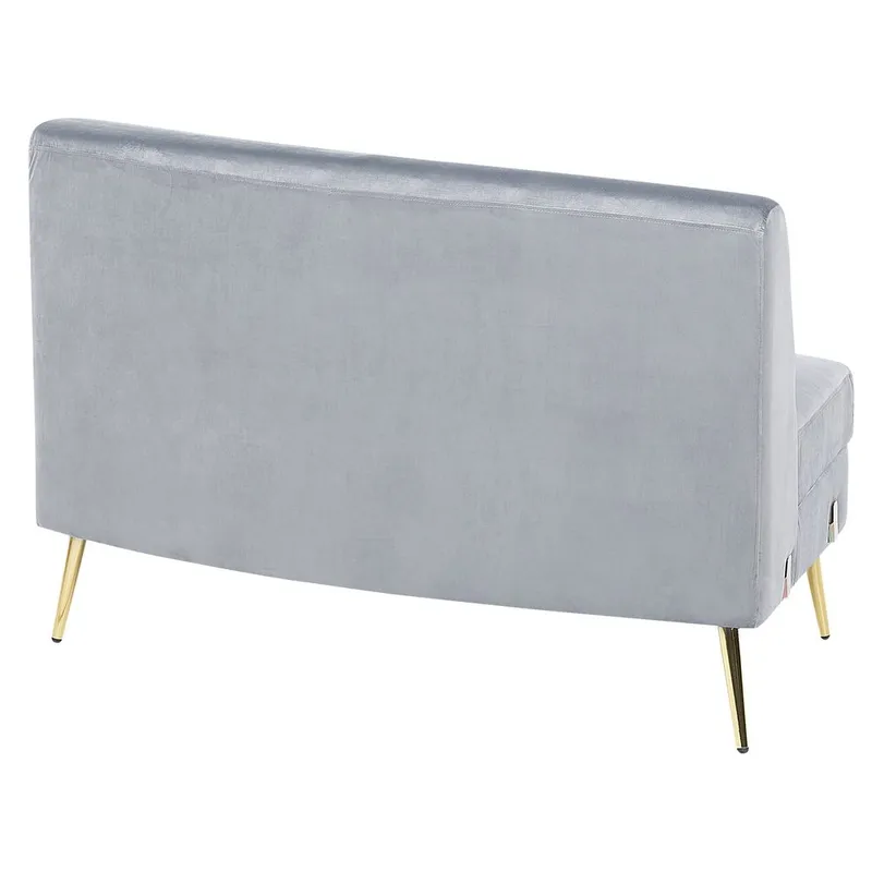 U-formet sofa Moss - Grå, Gull - Møbler - Sofaer - Fløyel sofaer