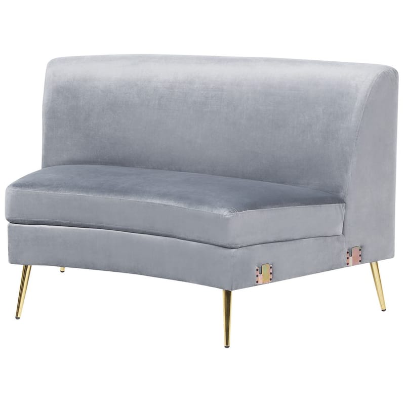 U-formet sofa Moss - Grå, Gull - Møbler - Sofaer - Fløyel sofaer