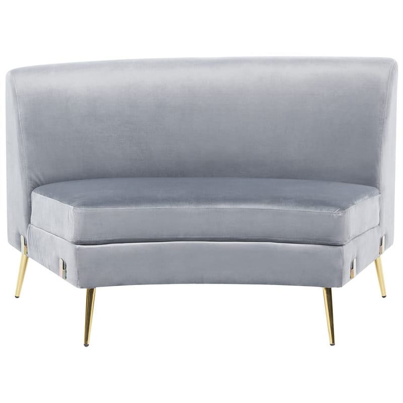 U-formet sofa Moss - Grå, Gull - Møbler - Sofaer - Fløyel sofaer