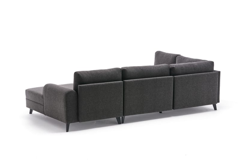Belena U-sofa med Sjeselong Venstre - Antrasitt/Svart - Møbler - Sofaer - U-sofa