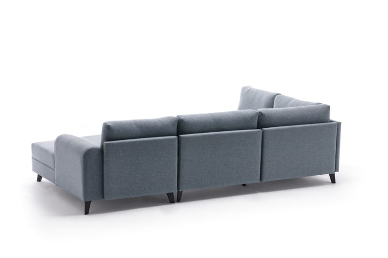Belena U-sofa med Sjeselong Venstre - Blå/Svart - Møbler - Sofaer - U-sofa
