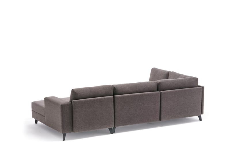 Belena U-sofa med Sjeselong Venstre - Brun/Svart - Møbler - Sofaer - U-sofa