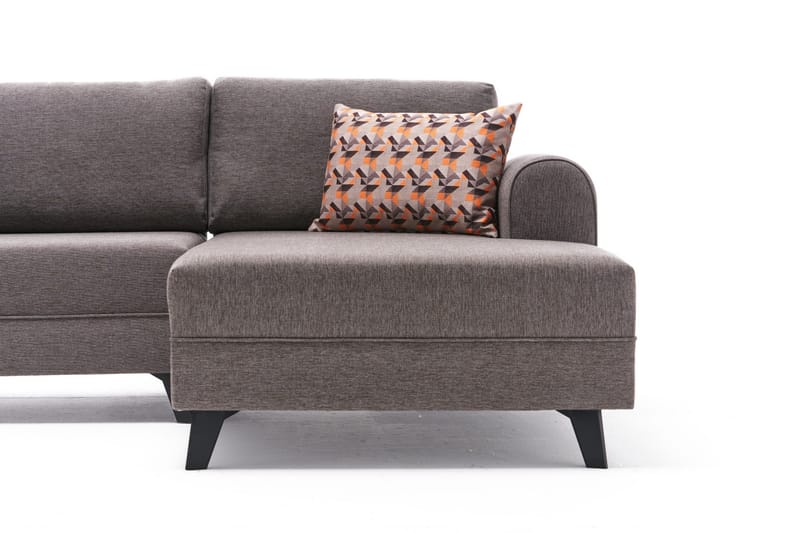 Belena U-sofa med Sjeselong Venstre - Brun/Svart - Møbler - Sofaer - U-sofa