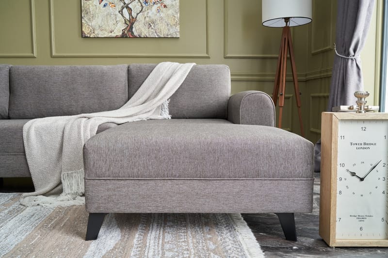 Belena U-sofa med Sjeselong Venstre - Brun/Svart - Møbler - Sofaer - U-sofa