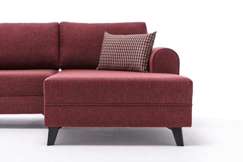 Belena U-sofa med Sjeselong Venstre - Rød/Svart - Møbler - Sofaer - U-sofa