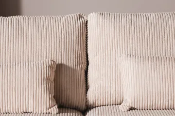 Copenhagen 5-seters Høyrevendt U-formet Large Sofa med Divan og Sjeselong i Manchester - Beige - Møbler - Sofaer - U-sofa