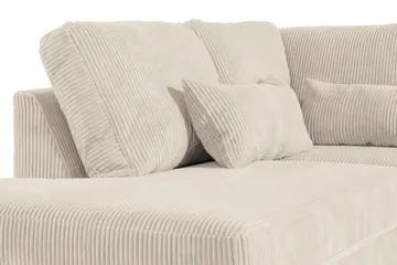 Copenhagen 5-seters Høyrevendt U-formet Large Sofa med Divan og Sjeselong i Manchester - Beige - Møbler - Sofaer - U-sofa