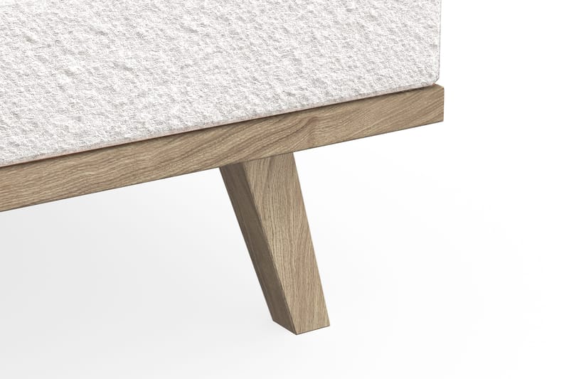 Copenhagen 5-seters Høyrevendt U-formet Sofa med Divan og Sjeselong i Bouclé - Hvit - Møbler - Sofaer - U-sofa