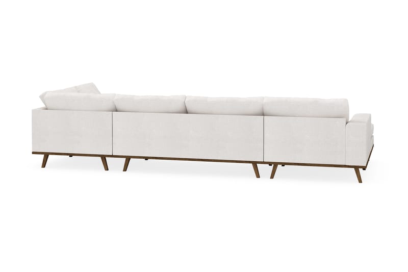 Copenhagen 5-seters Høyrevendt U-formet Sofa med Divan og Sjeselong i Bouclé - Hvit - Møbler - Sofaer - U-sofa