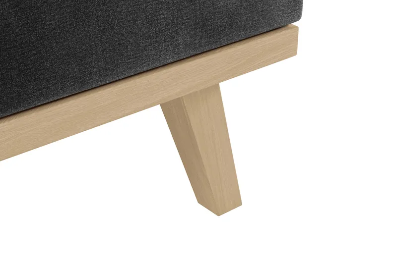 Copenhagen 5-seters Høyrevendt U-formet Sofa med Divan og Sjeselong i Fløyel - Mørk grå - Møbler - Sofaer - U-sofa