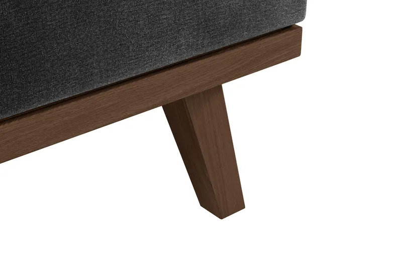 Copenhagen 5-seters Høyrevendt U-formet Sofa med Divan og Sjeselong i Fløyel - Mørk grå - Møbler - Sofaer - U-sofa