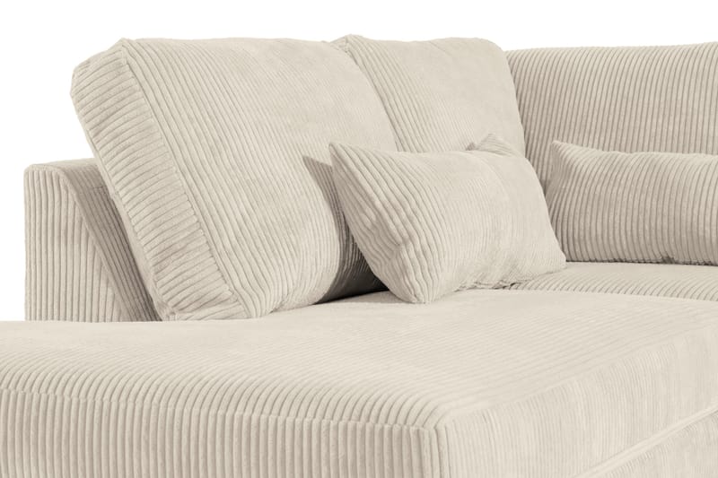 Copenhagen 5-seters Høyrevendt U-formet Sofa med Divan og Sjeselong i Manchester - Beige - Møbler - Sofaer - U-sofa