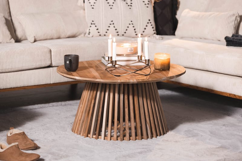 Copenhagen 5-seters Høyrevendt U-formet Sofa med Divan og Sjeselong i Manchester - Beige - Møbler - Sofaer - U-sofa