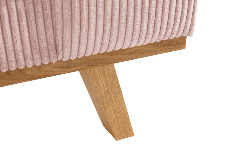 Copenhagen 5-seters Høyrevendt U-formet Sofa med Divan og Sjeselong i Manchester - Rosa - Møbler - Sofaer - U-sofa