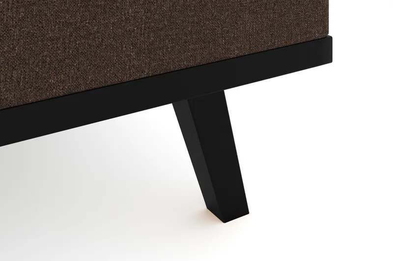 Copenhagen 5-seters Høyrevendt U-formet Sofa med Divan og Sjeselong i Stoff - Brun - Møbler - Sofaer - U-sofa