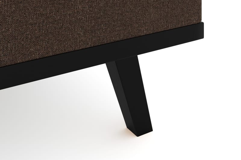 Copenhagen 5-seters Høyrevendt U-formet Sofa med Divan og Sjeselong i Stoff - Brun - Møbler - Sofaer - U-sofa