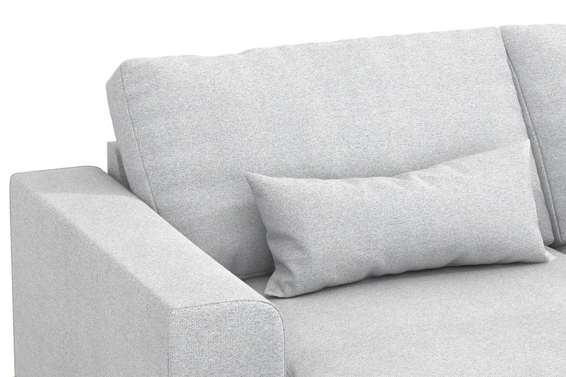 Copenhagen 5-seters Høyrevendt U-formet Sofa med Divan og Sjeselong i Stoff - Lys grå - Møbler - Sofaer - U-sofa