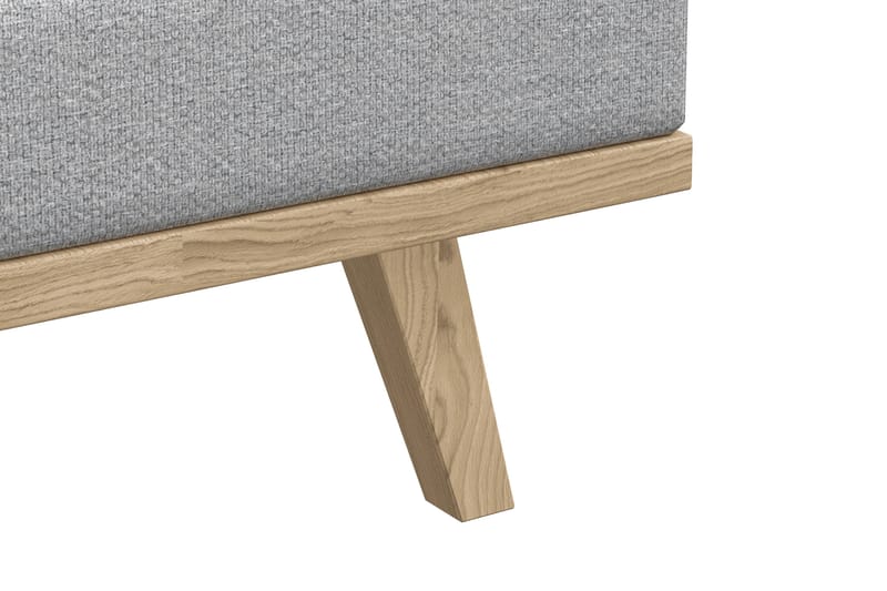 Copenhagen 5-seters Høyrevendt U-formet Sofa med Divan og Sjeselong i Stoff - Lys grå - Møbler - Sofaer - U-sofa