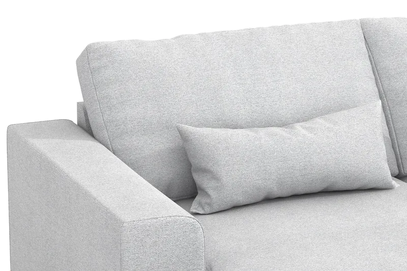 Copenhagen 5-seters Høyrevendt U-formet Sofa med Divan og Sjeselong i Stoff - Lys grå - Møbler - Sofaer - U-sofa