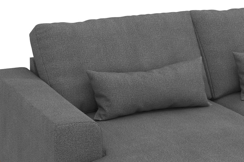 Copenhagen 5-seters Høyrevendt U-formet Sofa med Divan og Sjeselong i Stoff - Mørk grå - Møbler - Sofaer - U-sofa