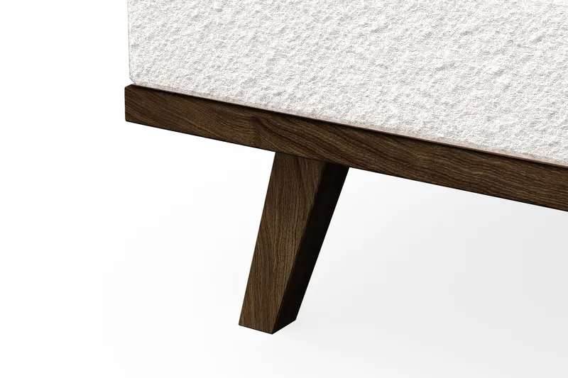 Copenhagen 5-seters Venstrevendt U-formet Sofa med Divan og Sjeselong i Bouclé - Hvit - Møbler - Sofaer - U-sofa