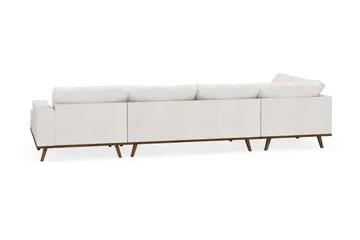 Copenhagen 5-seters Venstrevendt U-formet Sofa med Divan og Sjeselong i Bouclé - Hvit - Møbler - Sofaer - U-sofa