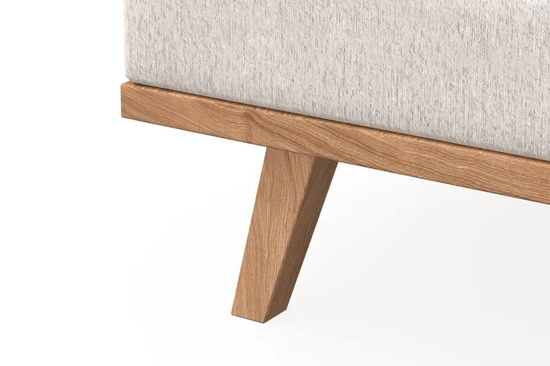 Copenhagen 5-seters Venstrevendt U-formet Sofa med Divan og Sjeselong i Fløyel - Kremhvit - Møbler - Sofaer - U-sofa