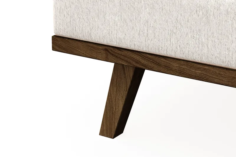 Copenhagen 5-seters Venstrevendt U-formet Sofa med Divan og Sjeselong i Fløyel - Kremhvit - Møbler - Sofaer - U-sofa