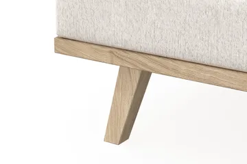 Copenhagen 5-seters Venstrevendt U-formet Sofa med Divan og Sjeselong i Fløyel - Kremhvit - Møbler - Sofaer - U-sofa
