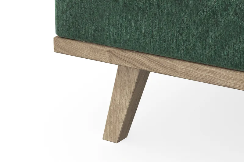 Copenhagen 5-seters Venstrevendt U-formet Sofa med Divan og Sjeselong i Fløyel - Mørk grønn - Møbler - Sofaer - U-sofa