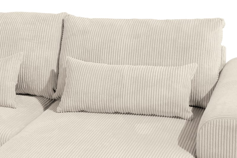 Copenhagen 5-seters Venstrevendt U-formet Sofa med Divan og Sjeselong i Manchester - Beige - Møbler - Sofaer - U-sofa