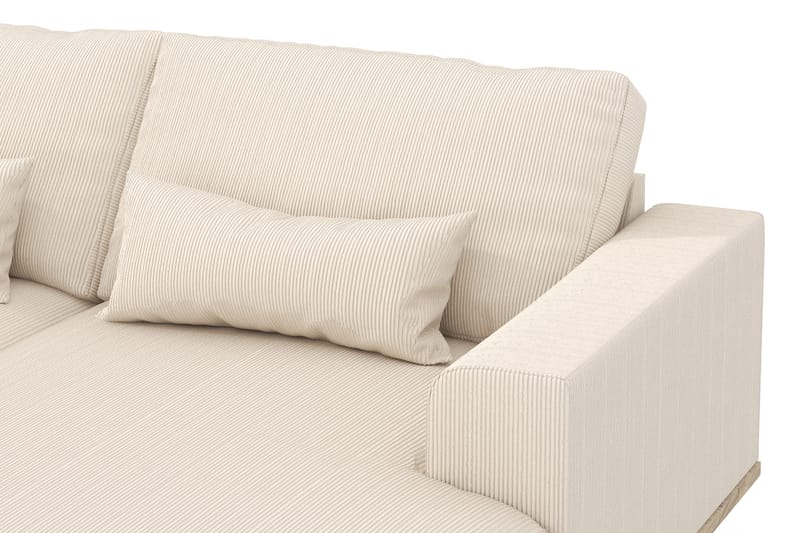 Copenhagen 5-seters Venstrevendt U-formet Sofa med Divan og Sjeselong i Manchester - Beige - Møbler - Sofaer - U-sofa