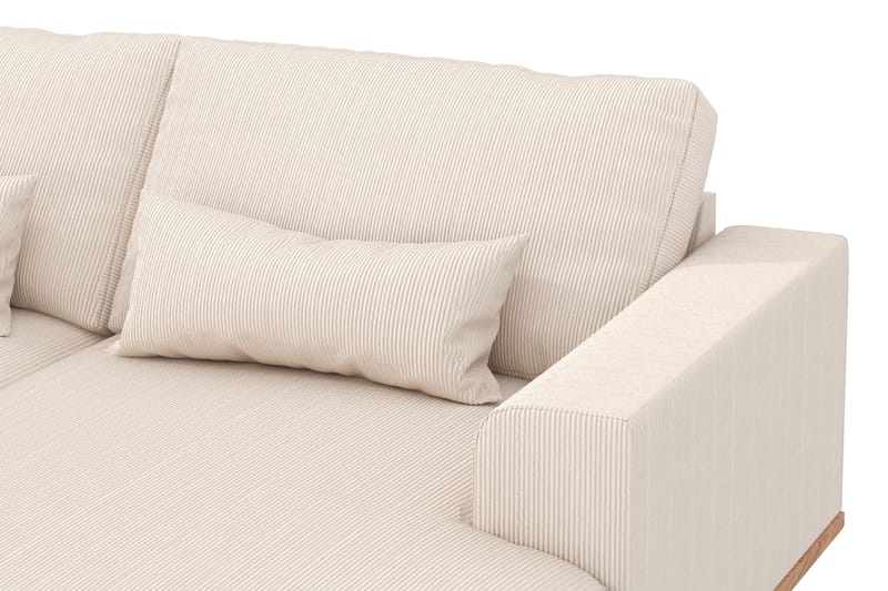 Copenhagen 5-seters Venstrevendt U-formet Sofa med Divan og Sjeselong i Manchester - Beige - Møbler - Sofaer - U-sofa