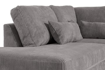 Copenhagen 5-seters Venstrevendt U-formet Sofa med Divan og Sjeselong i Manchester - Mørk grå - Møbler - Sofaer - U-sofa