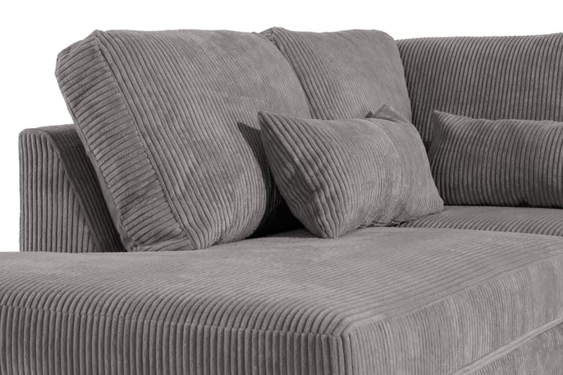 Copenhagen 5-seters Venstrevendt U-formet Sofa med Divan og Sjeselong i Manchester - Mørk grå - Møbler - Sofaer - U-sofa