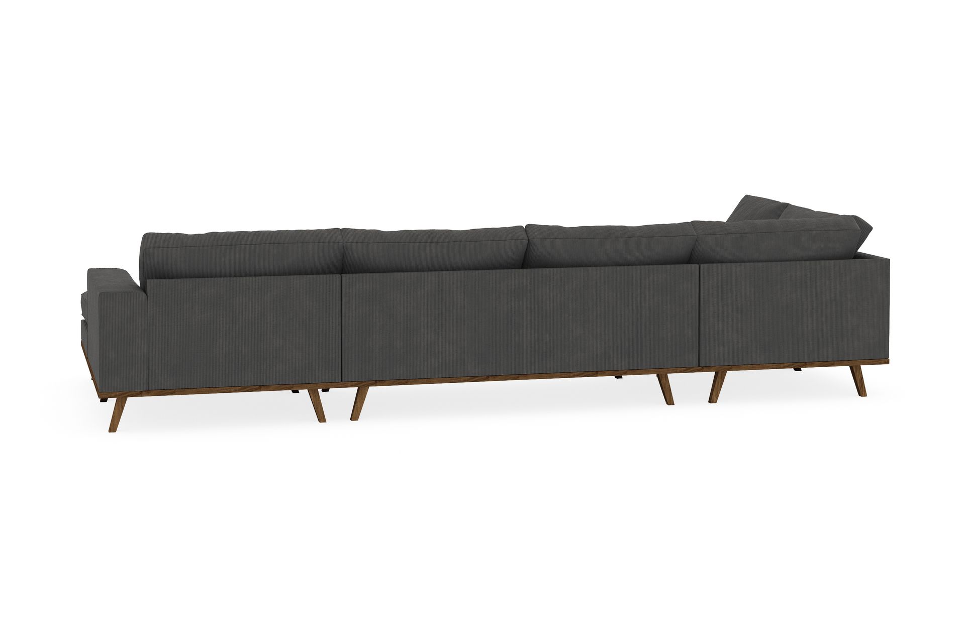 Copenhagen 5-seters Venstrevendt U-formet Sofa med Divan og Sjeselong i Manchester - Mørk grå - Møbler - Sofaer - U-sofa