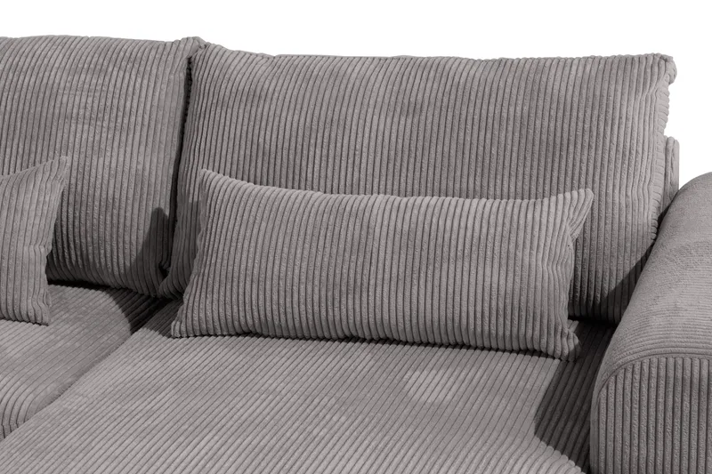 Copenhagen 5-seters Venstrevendt U-formet Sofa med Divan og Sjeselong i Manchester - Mørk grå - Møbler - Sofaer - U-sofa