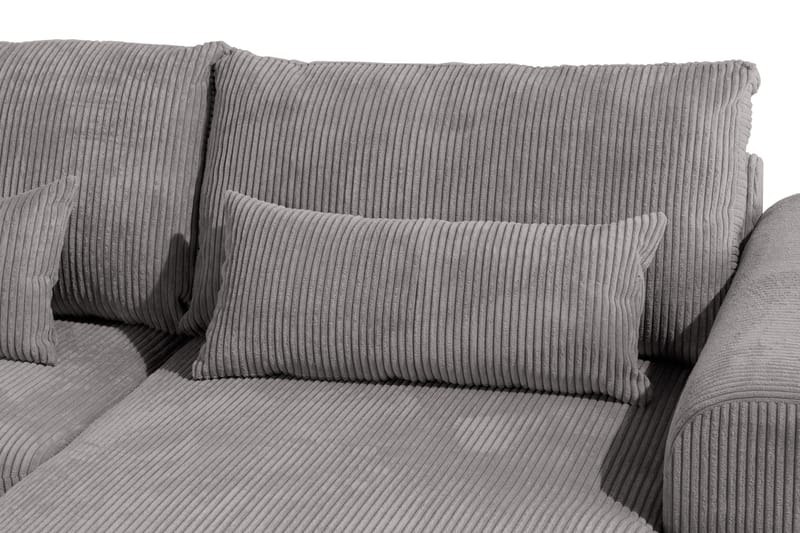 Copenhagen 5-seters Venstrevendt U-formet Sofa med Divan og Sjeselong i Manchester - Mørk grå - Møbler - Sofaer - U-sofa