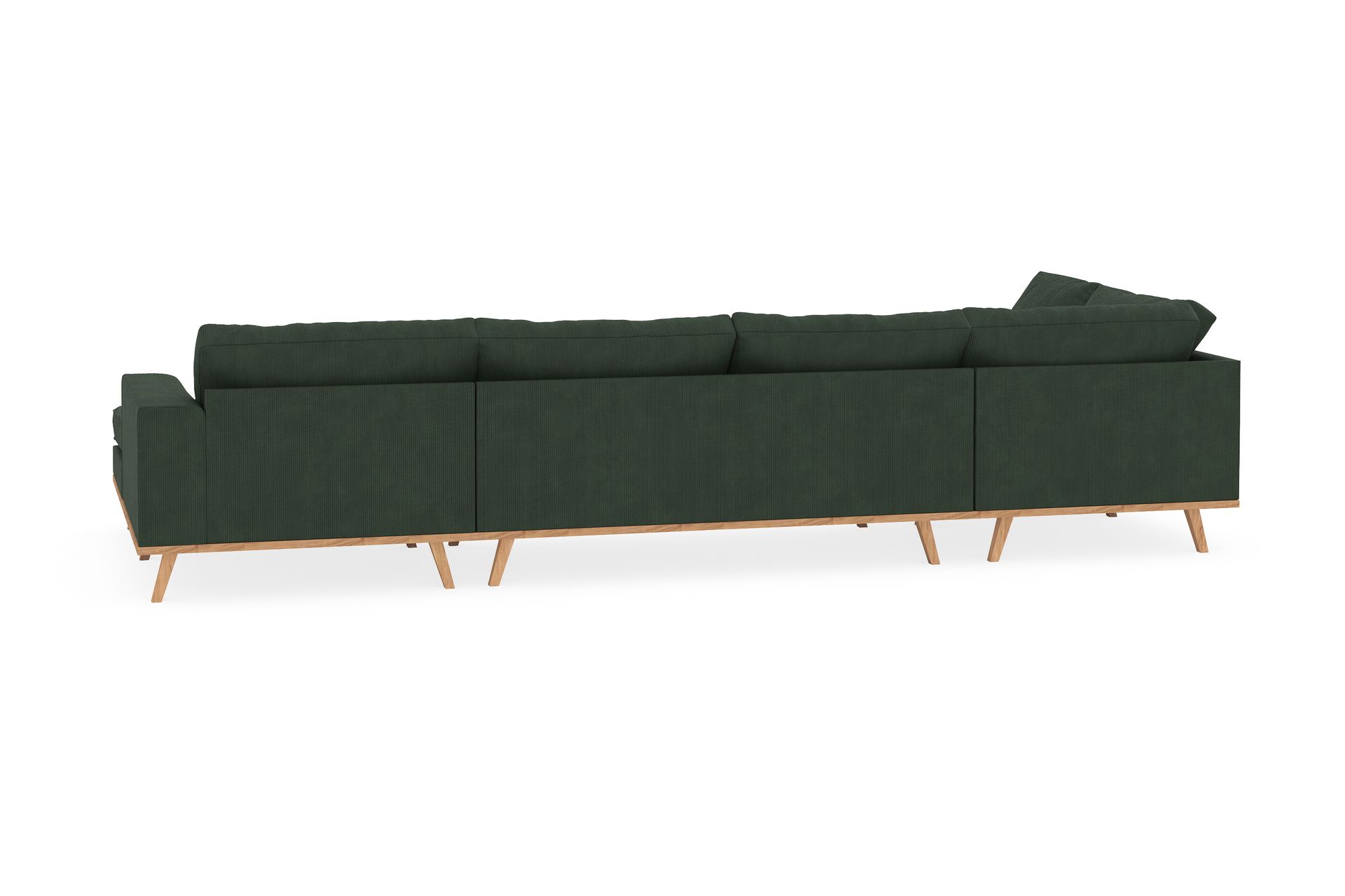 Copenhagen 5-seters Venstrevendt U-formet Sofa med Divan og Sjeselong i Manchester - Mørk grønn - Møbler - Sofaer - U-sofa