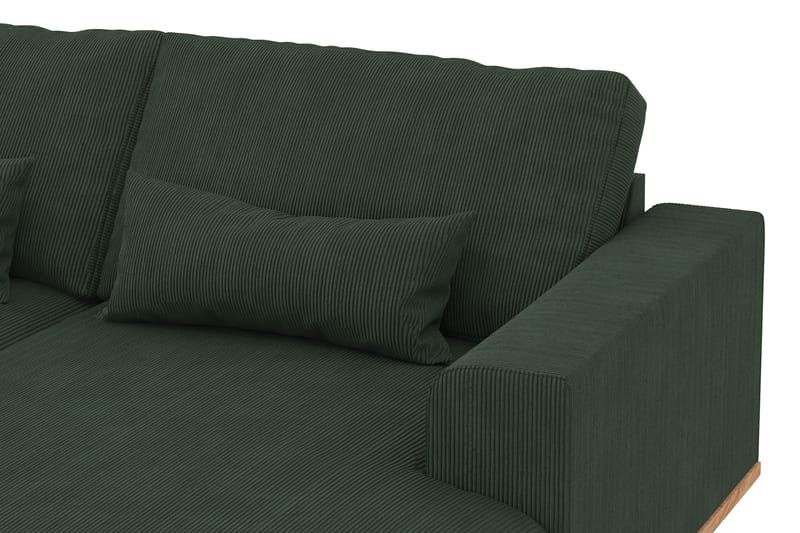 Copenhagen 5-seters Venstrevendt U-formet Sofa med Divan og Sjeselong i Manchester - Mørk grønn - Møbler - Sofaer - U-sofa