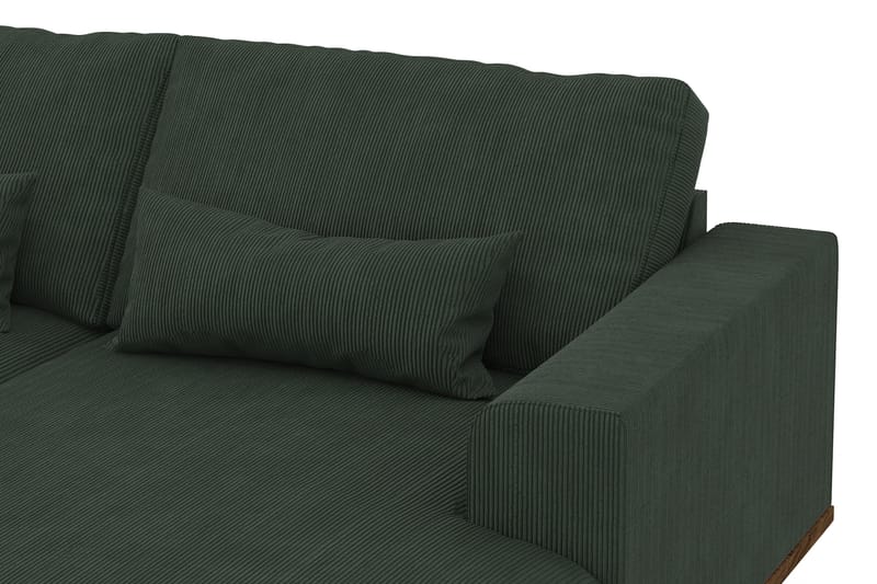 Copenhagen 5-seters Venstrevendt U-formet Sofa med Divan og Sjeselong i Manchester - Mørk grønn - Møbler - Sofaer - U-sofa